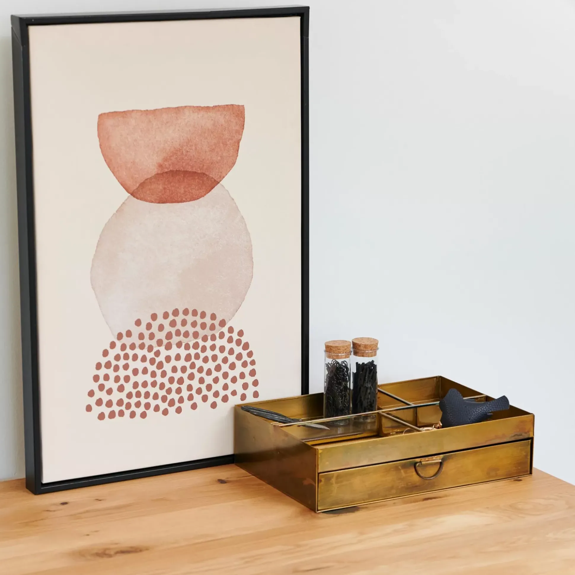 Decoracion De Pared<CASA Abstract Decoracion De Pared Negro, Blanco, Marron