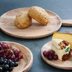 Platos<CASA Acacia Chic Plato Con Asa Natural