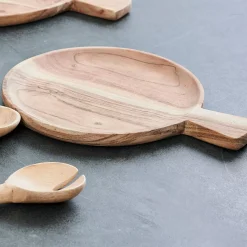 Platos<CASA Acacia Chic Plato Con Asa Natural