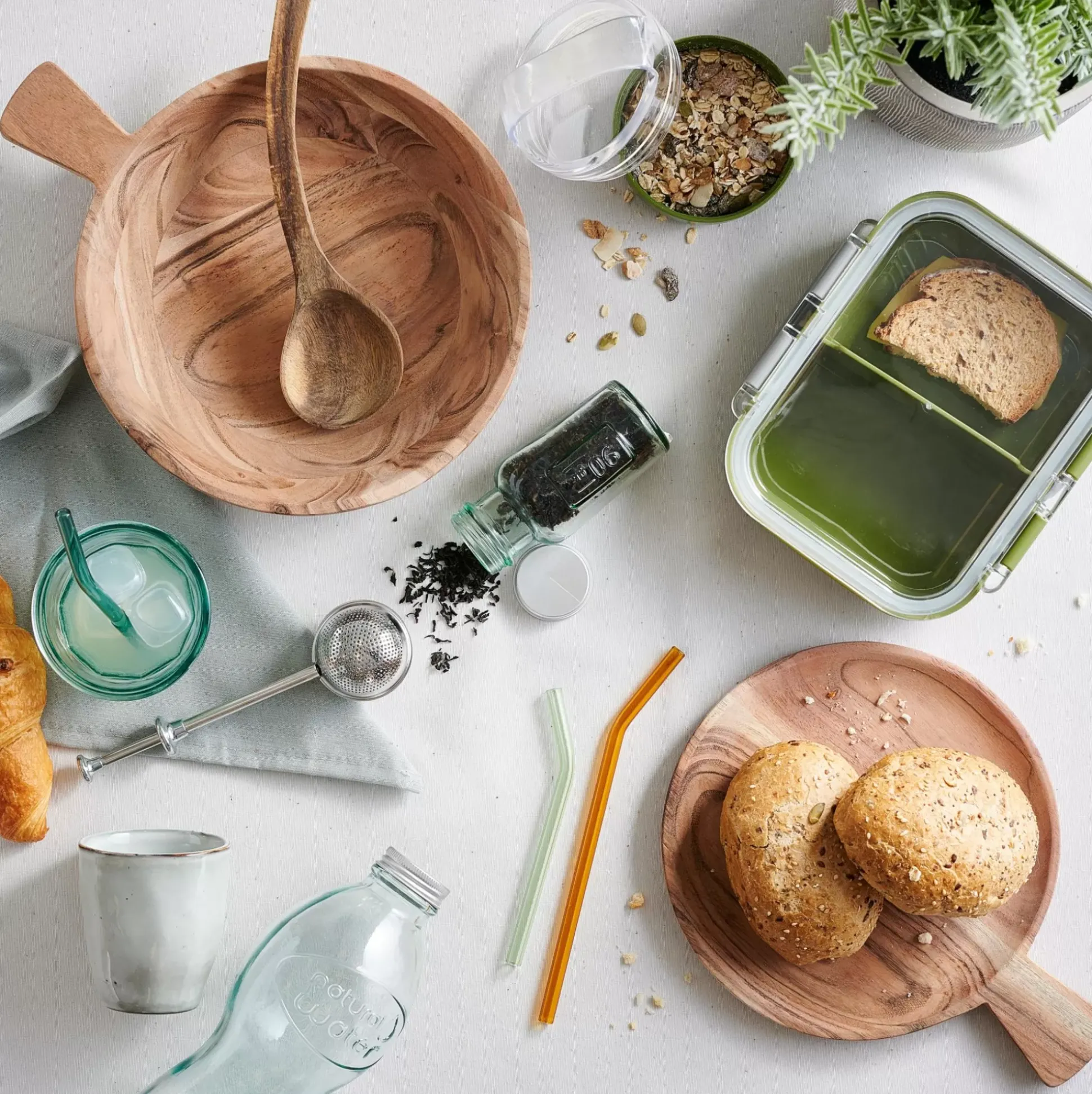 Platos<CASA Acacia Chic Plato Hondo Con Asa Natural