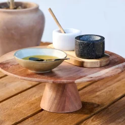 Fuentes Para Servir<CASA Acacia Soporte Para Pastel Natural