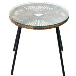 Mesas Auxiliares De Jardín<CASA Acapulco Mesa Lounge Natural