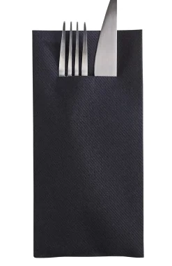 Servilletas<CASA Airlaid Servill./Cubiert. Juego De 12 Negro