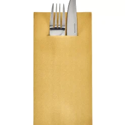 Servilletas<CASA Airlaid Servilletas/Cubiert. Juego De 12 Dorado