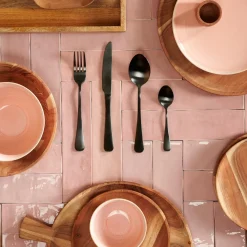 Juegos<CASA Axelle Cubierto De 16 Piezas Negro