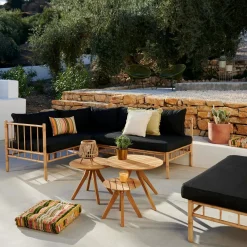 Conjuntos Lounge<CASA Bambolette Banco Lounge Aspecto Bambu