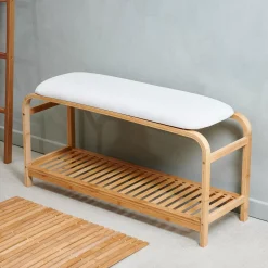 Alfombras De Baño<CASA Bamboo Alfombra De Bano Natural