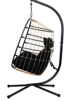 Sillas Colgantes<CASA Bazai Silla Colgante Con Soporte Negro