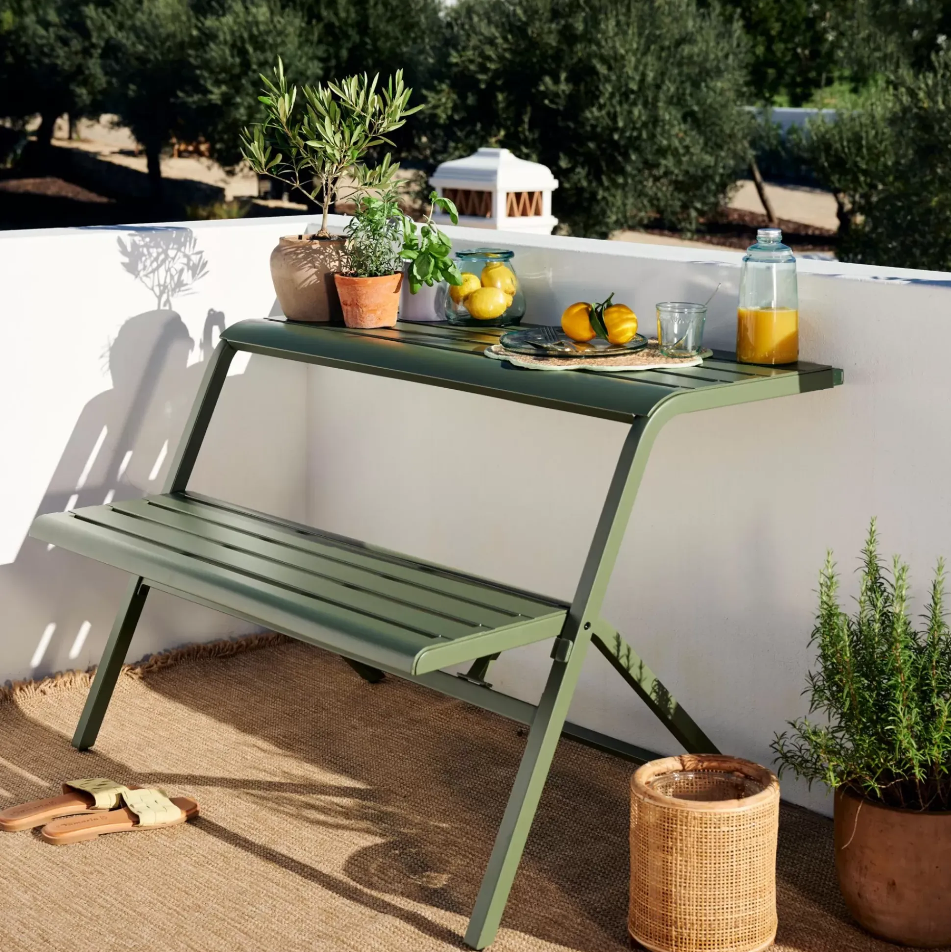 Conjuntos Para Balcon<CASA Bergen Mesa Para Balcon Tambien Mesa/Plantas