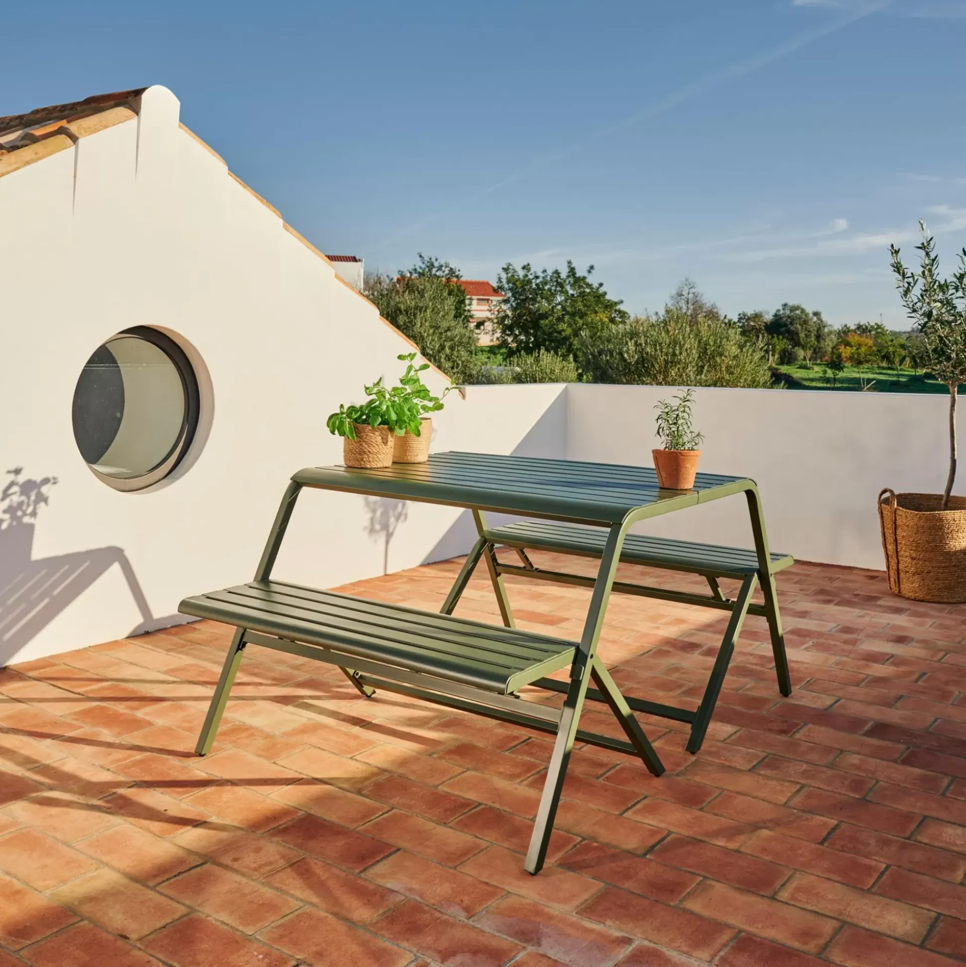 Conjuntos Para Balcon<CASA Bergen Mesa Para Balcon Tambien Mesa/Plantas