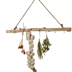 Decoracion Colgante<CASA Birch Rama Con 7 Ganchos Natural