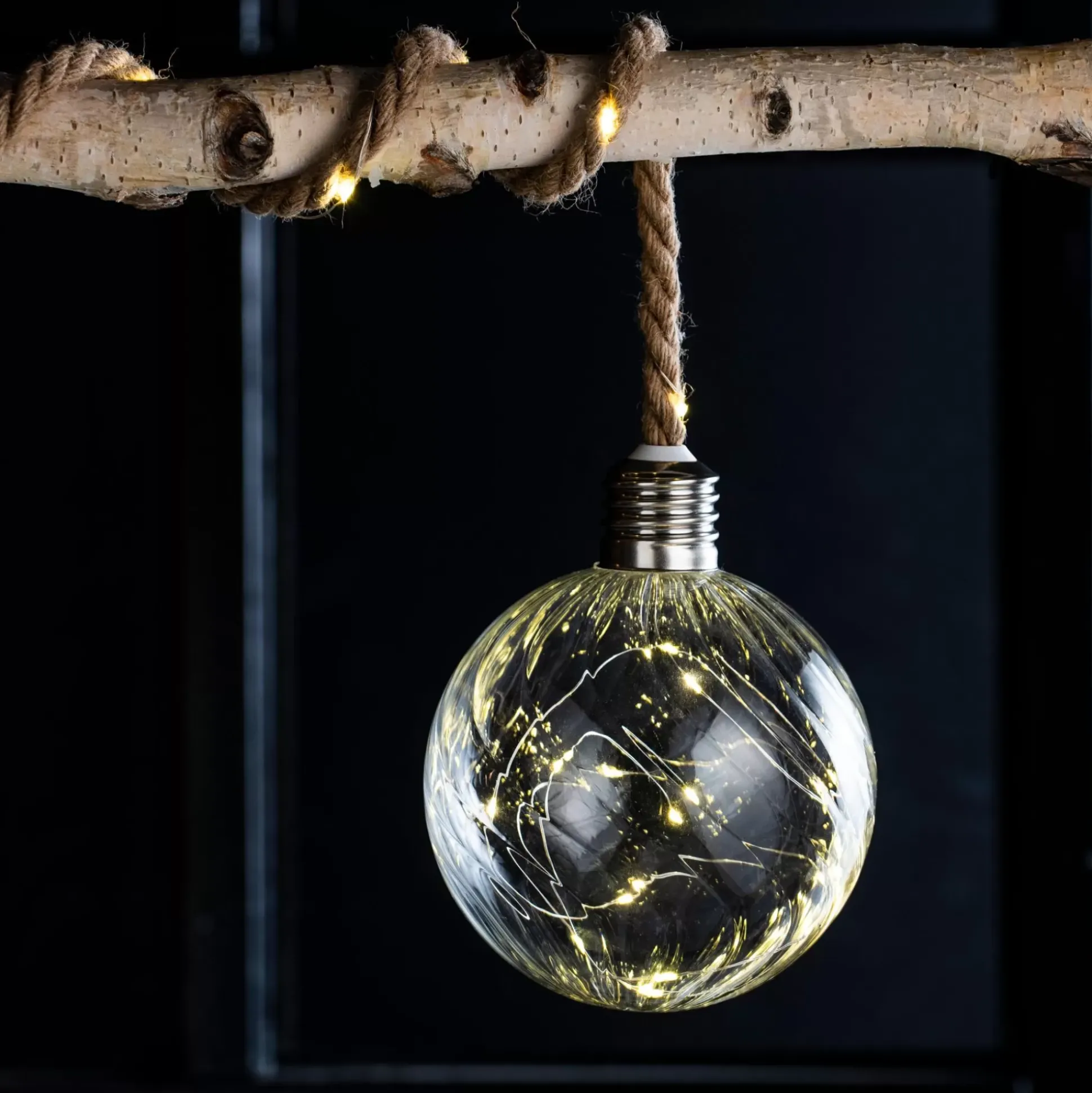 Lámparas Led<CASA Bloxem Bola Decorativa Con 20 Leds Transparente