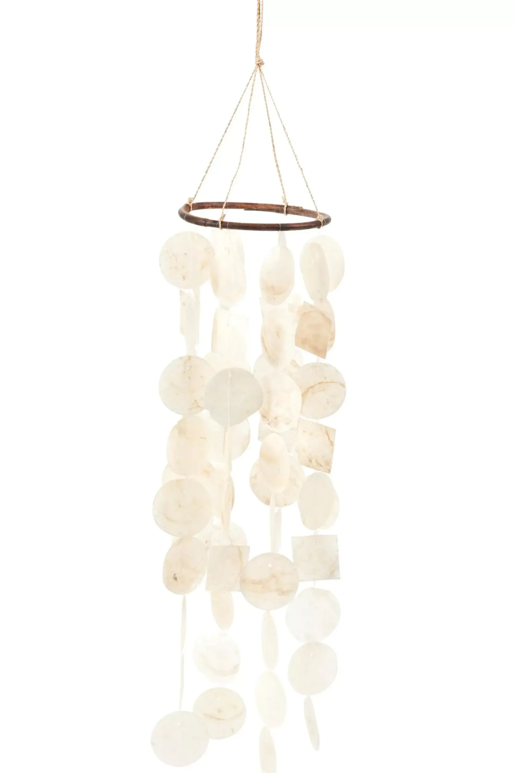 Decoracion Colgante<CASA Capiz Movil De Conchas Blanco