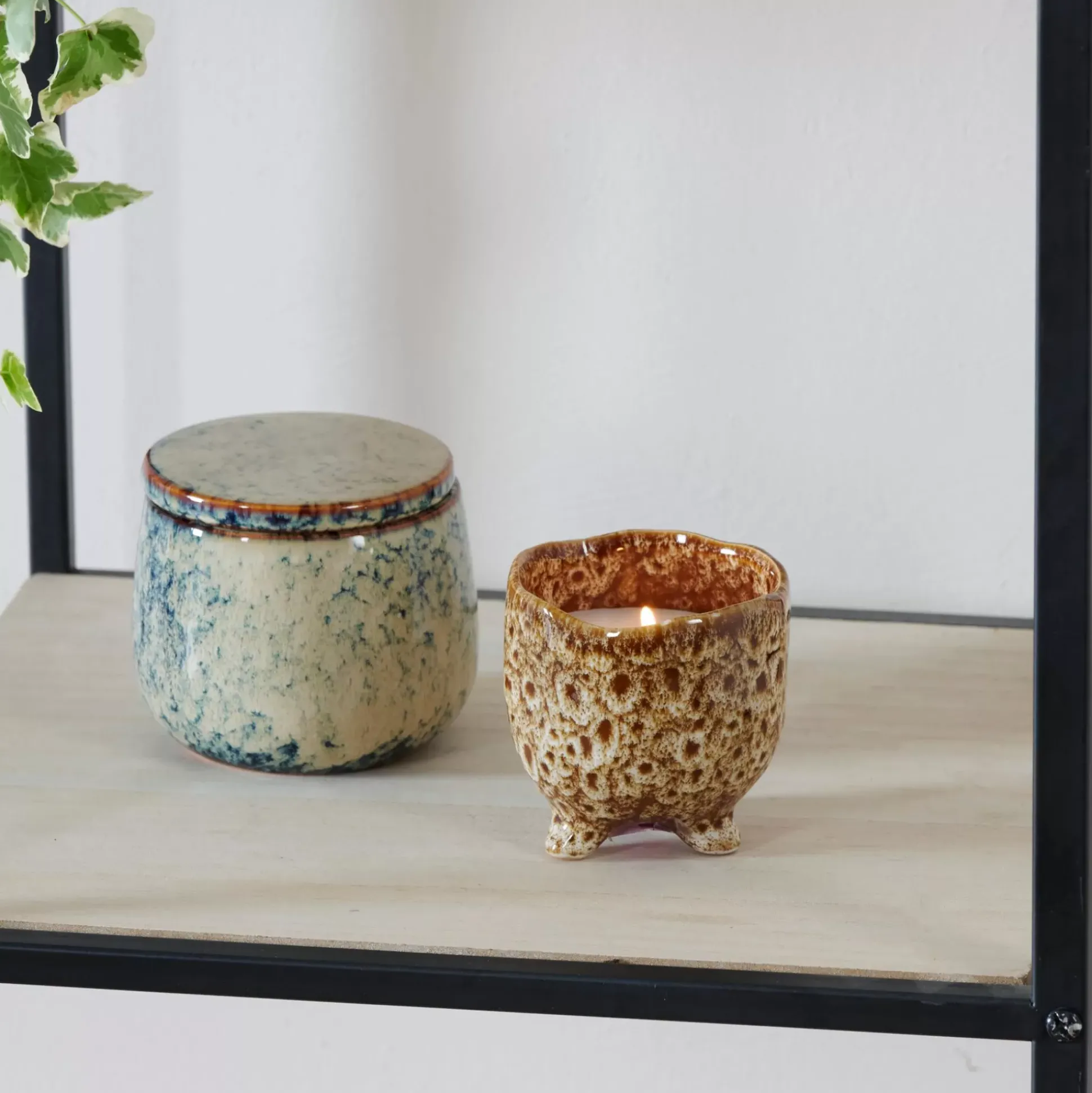 Velas<CASA Ceramic Vela En Maceta Marron