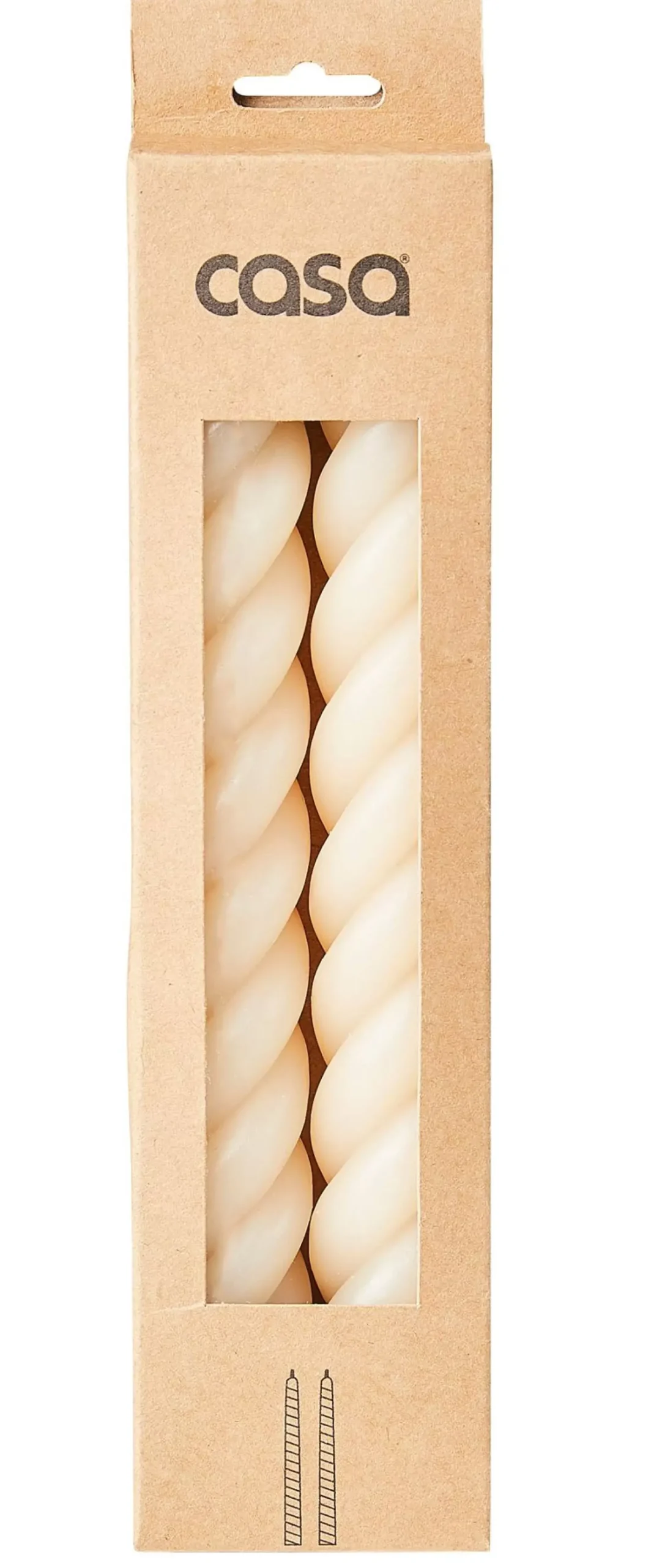 Velas<CASA Curl Velas Juego De 2 Beis