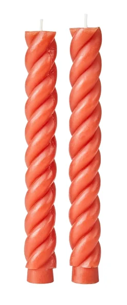 Velas<CASA Curl Velas Juego De 2 Rojo