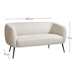 Sofás<CASA Davi Butaca Color Hueso