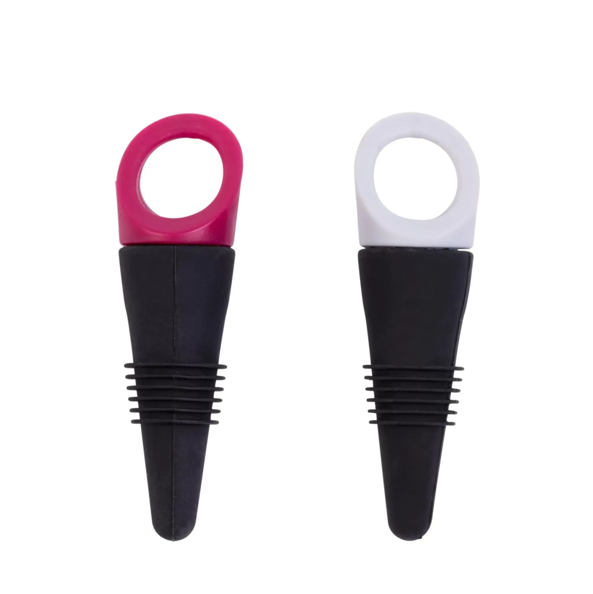 Accesorios Vino<CASA Divino Tapones De Vino Juego De 2 Mezcla De 2 Colores Gris Claro, Burdeos