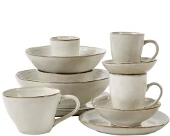 Platos<CASA Earth Marl Plato Hondo Crema