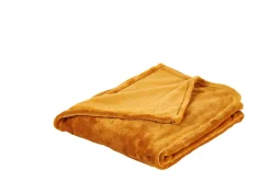 Mantas<CASA Flanella Manta Amarillo Oscuro