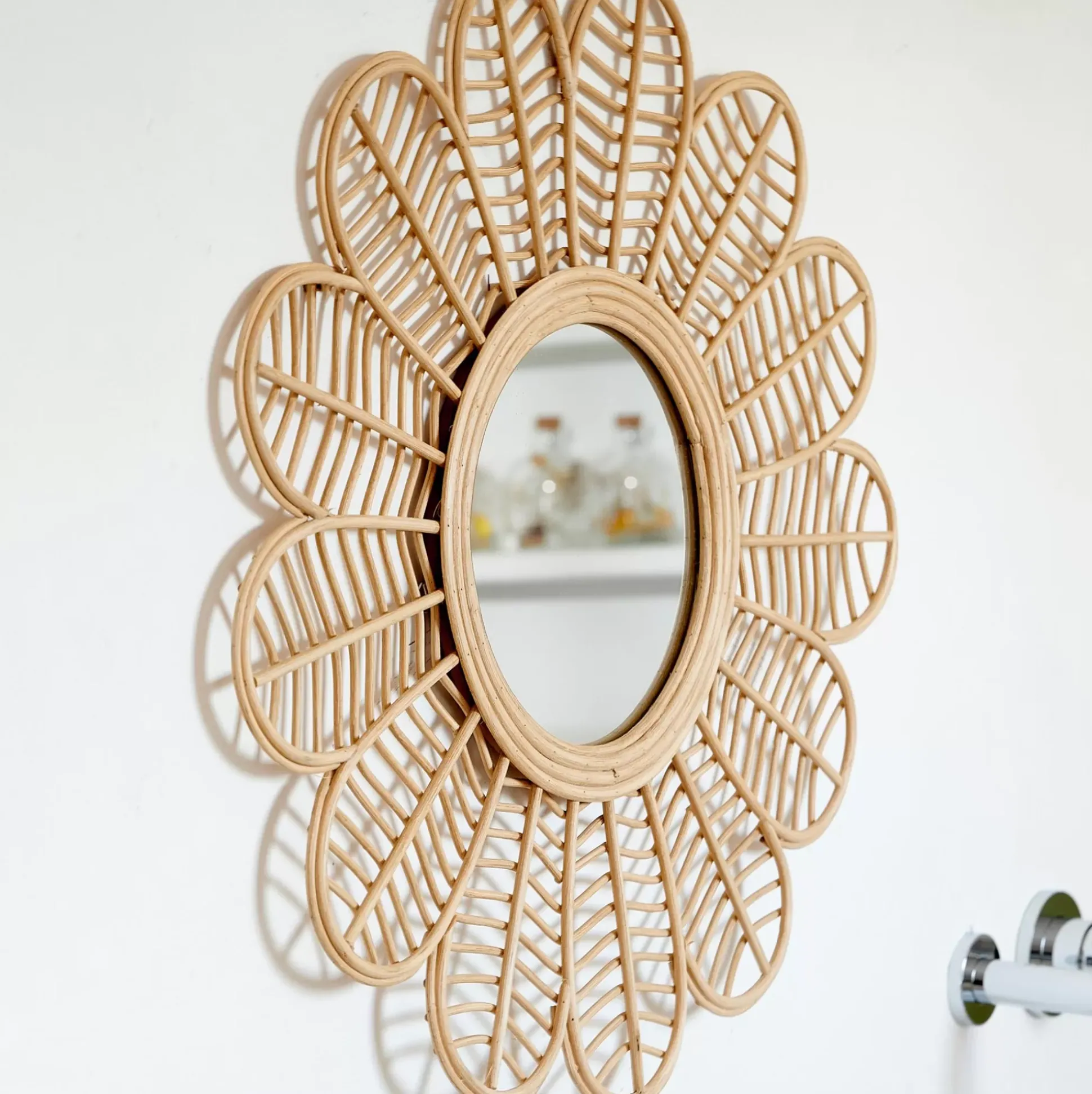 Espejos<CASA Flower Espejo Natural