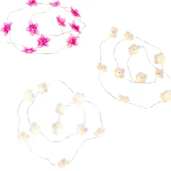 Guirnaldas De Luz<CASA Flower Guirnalda Blanco, Amarillo, Morado