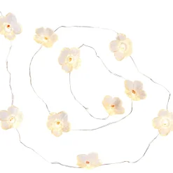 Guirnaldas De Luz<CASA Flower Guirnalda Blanco, Amarillo, Morado