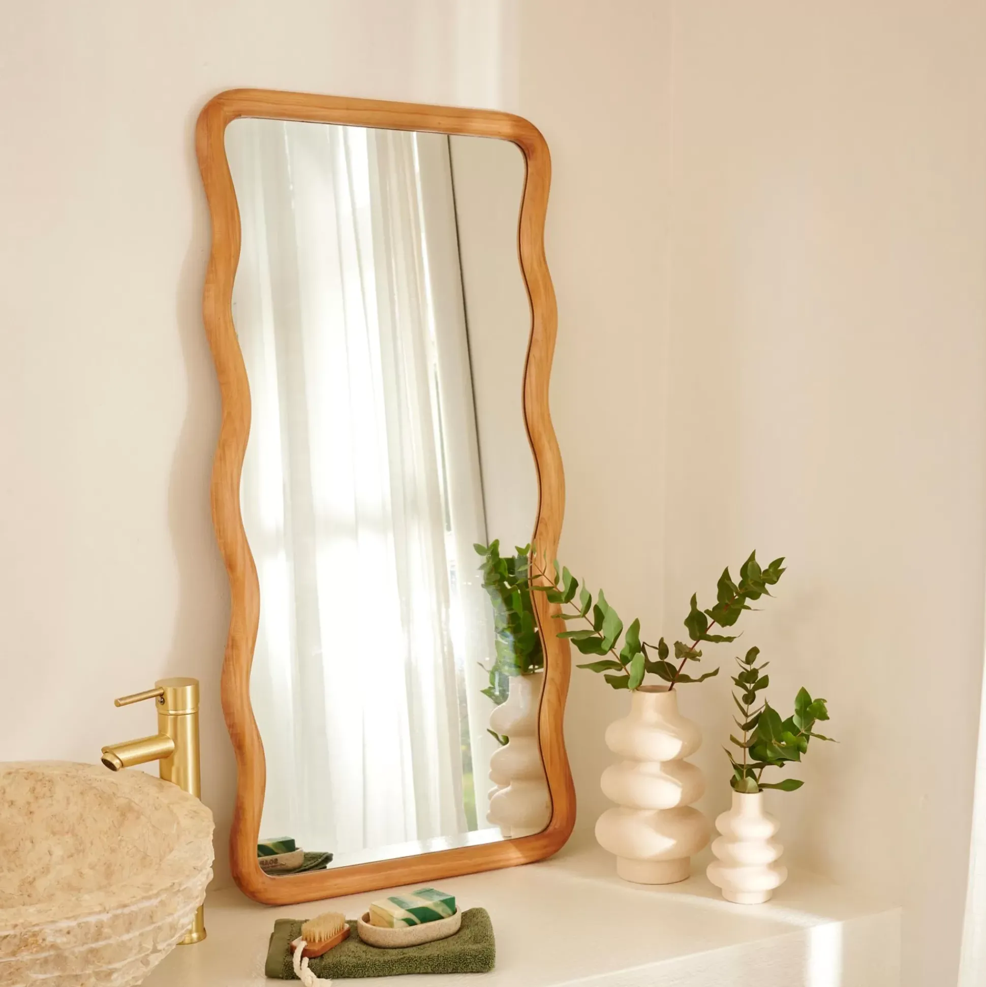 Espejos<CASA Flowy Espejo Natural