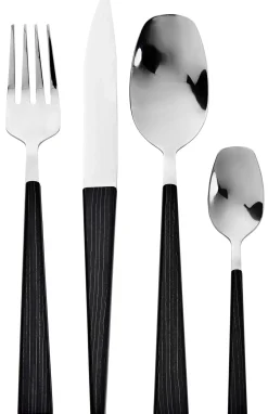 Juegos<CASA Forest Cubierto De 16 Piezas Negro