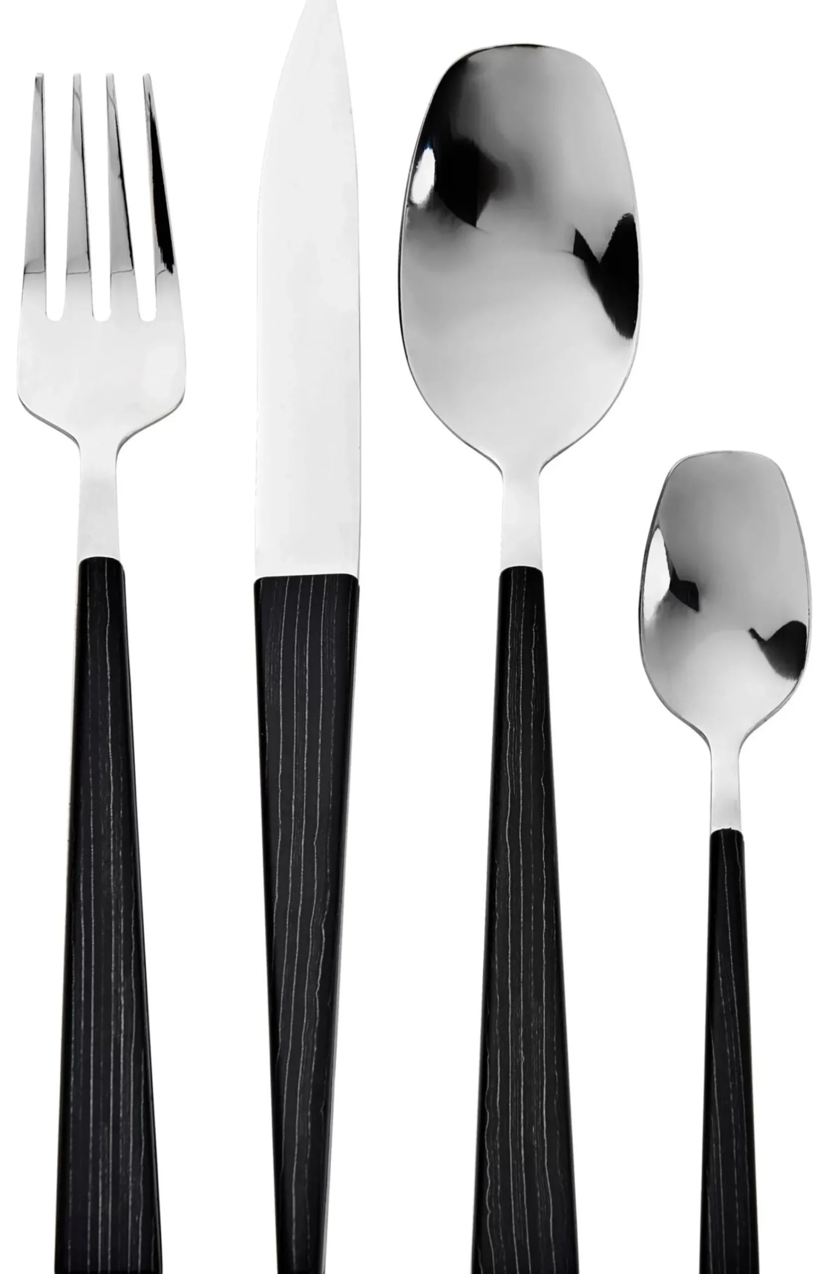 Juegos<CASA Forest Cubierto De 16 Piezas Negro