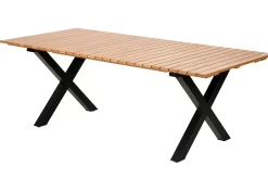 Mesas De Jardín<CASA Formax Mesa De Jardín Con Patas En X Natural/Negro