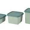 Taperes<CASA Freezer Cajas Congeladoras Juego De 10 Menta, Verde Oscuro
