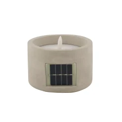 Velas Led<CASA Fuego Vela Led Solar Gris Claro