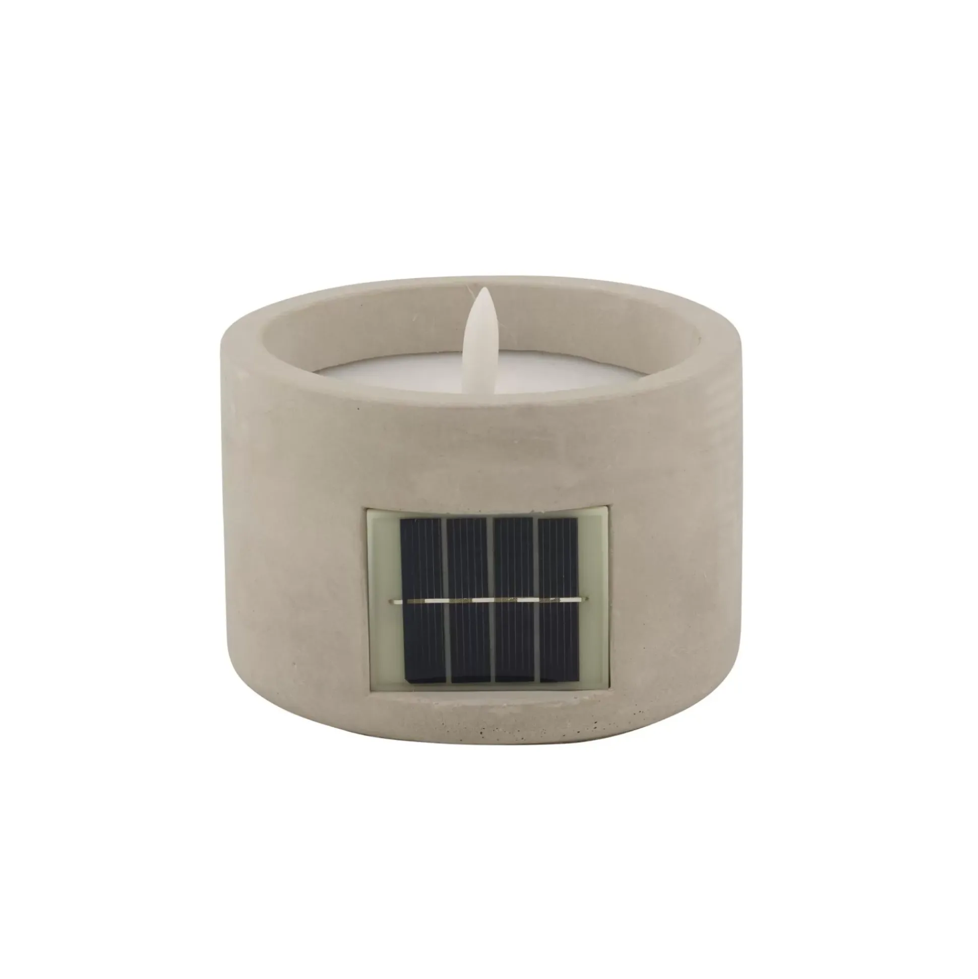 Velas Led<CASA Fuego Vela Led Solar Gris Claro