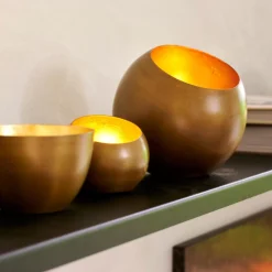 Soprortes Para Velitas<CASA Gimini Soporte Para Vela Pequena Cobrizo