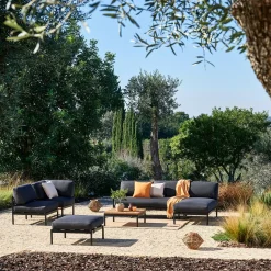 Conjuntos Lounge<CASA Hanna Tumbona Lounge Negro