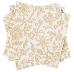 Servilletas<CASA Henna Flower Paquete De 20 Servilletas Rojo, Beis
