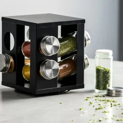 Tarros De Hierbas<CASA Industria Carrusel De Hierbas 8 Botes Negro