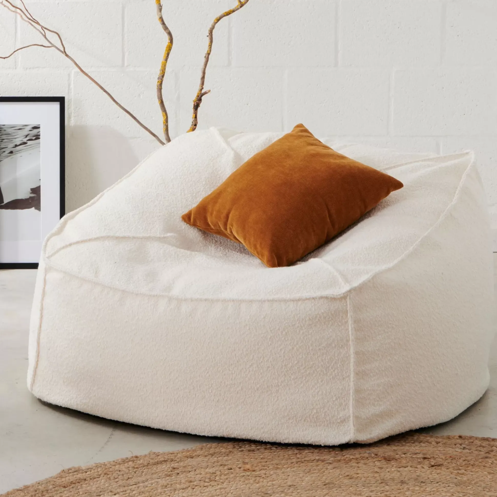 Sofás<CASA Jacki Puf Blanco