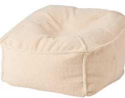 Pufs<CASA Jacki Tejido Teddy Blanco