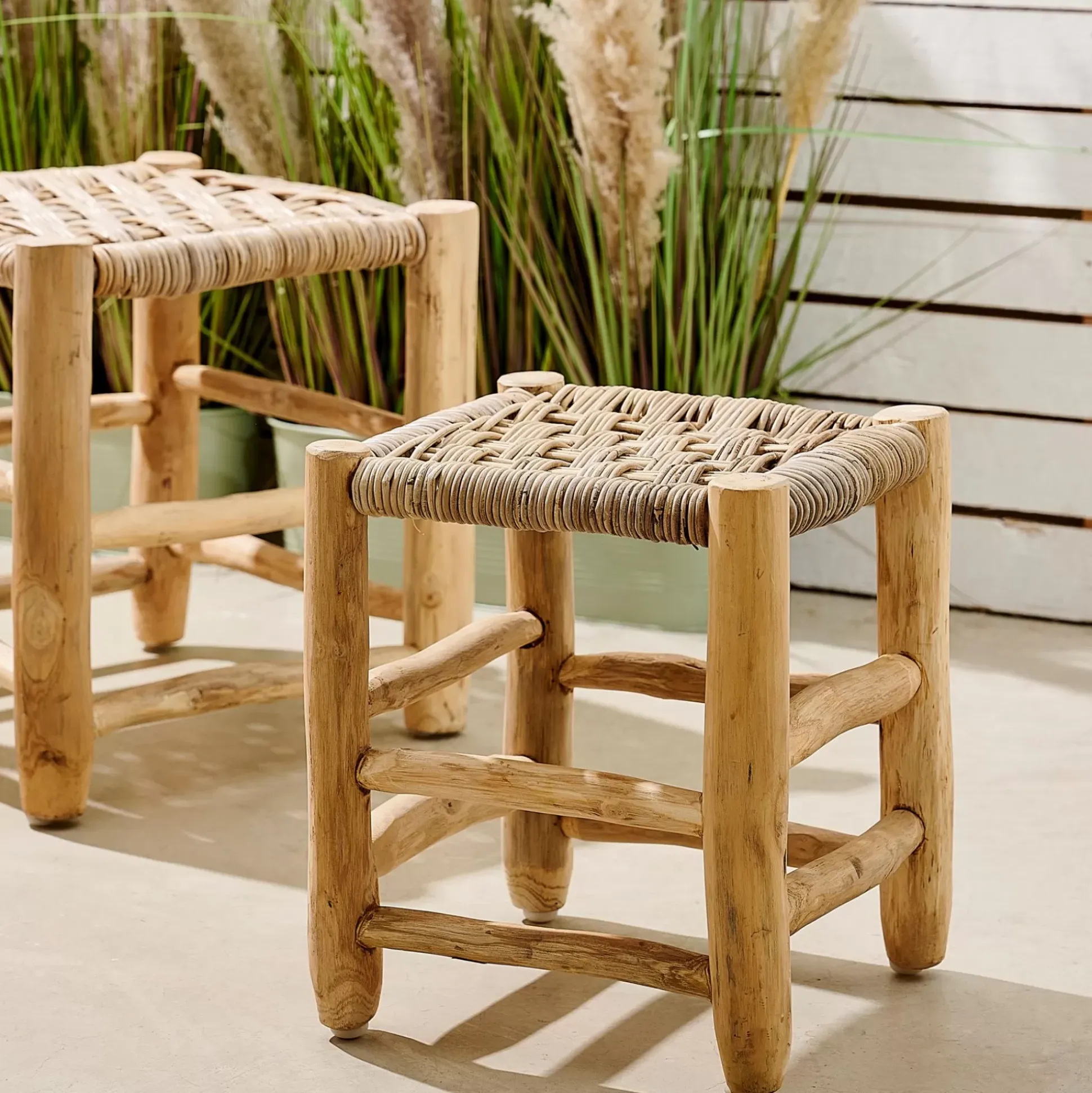 Taburetes<CASA Kanai Taburete 2 Tamanos Pequena Natural