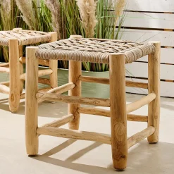 Taburetes<CASA Kanai Taburete 2 Tamanos Taburete Large Natural