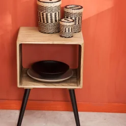 Mesillas De Noche<CASA Kansas Mesilla De Noche Negro, Natural