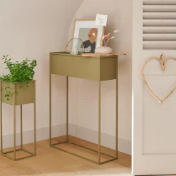 Soportes Para Plantas<CASA Largo Macetero Caqui