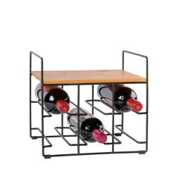Accesorios Vino<CASA Lize Botellero Negro