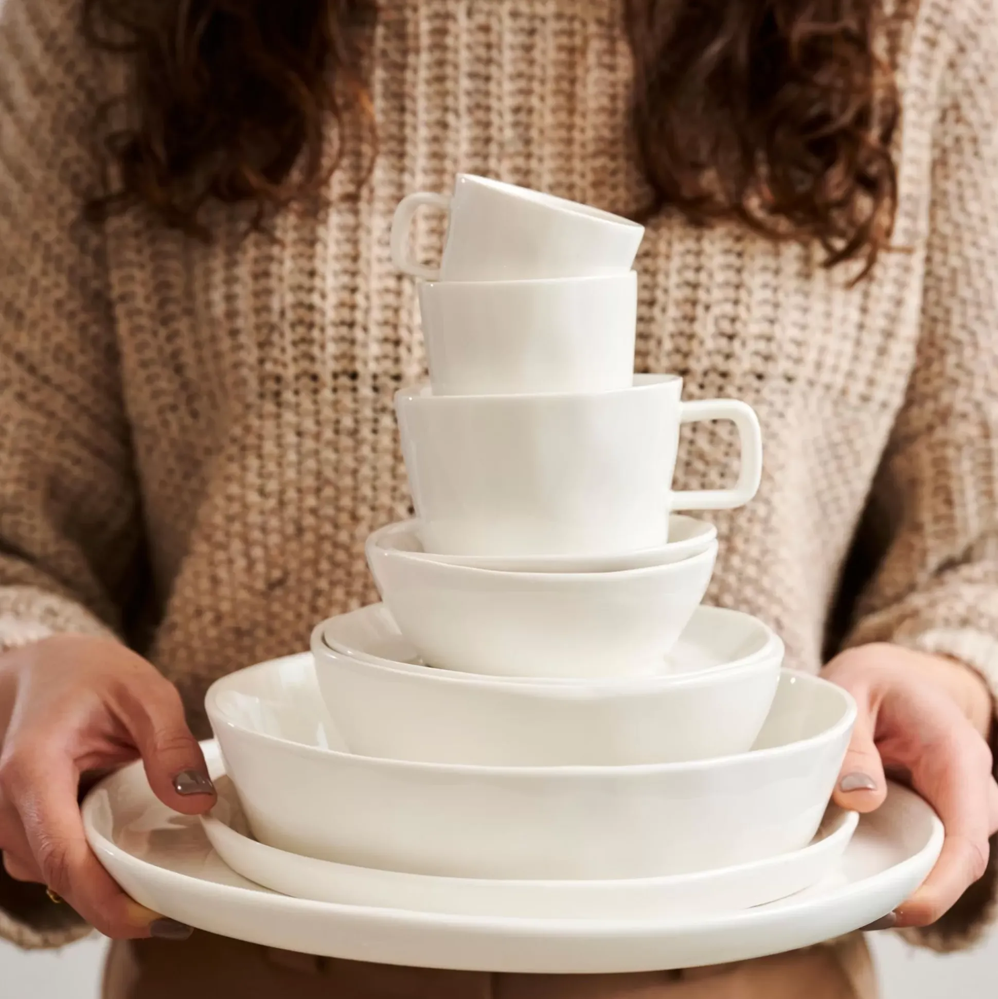 Tazas<CASA Marea Tacita Taza Y Plato Blanco