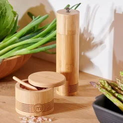 Instrumentos De Cocina<CASA Masterchef Bote Para Sal Con Cuchara Natural