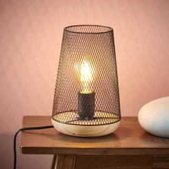 Lamparas De Mesa<CASA Mesh Lampara De Mesa Negro