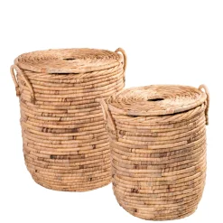 Cesto De La Ropa<CASA Miley Cesta Para Colada Con Tapa Y Asas Natural