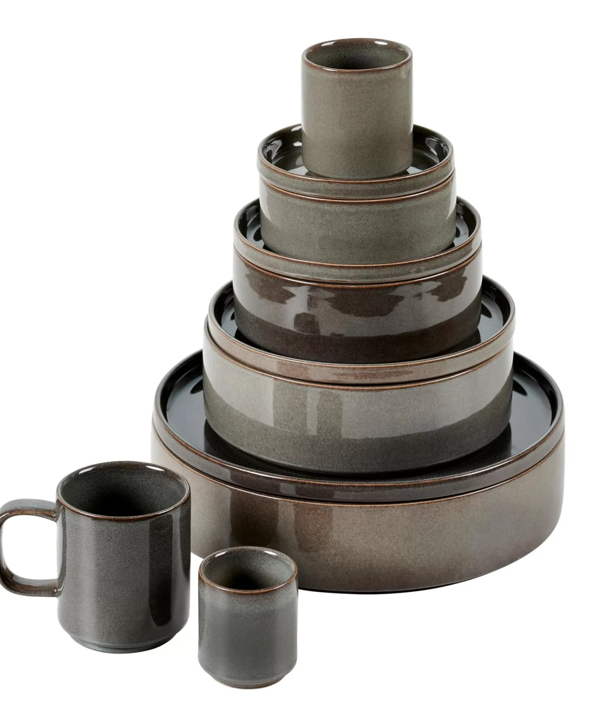 Tacitas<CASA Mineral Graphite Taza Sin Asa Gris